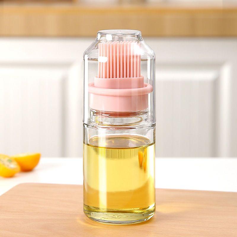 Кухонная масляная щетка, силиконовая щетка с бутылкой, блинная, устойчивая к высоким температурам, безволосая интегрированная щетка для выпечки, пищевая щетка, формы для выпечки