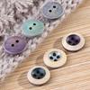 Solid Wood Shirt Button Shirt Wooden Button Children Baby Clothes Cardigan Shirt Decorative Round Buttons