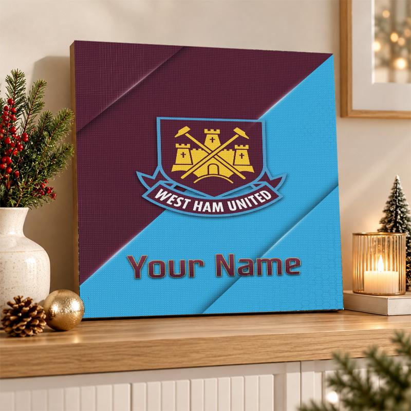 West Ham United FC Custom Name Text 5D Diamond Painting Kit DIY Full Drill Diamond Art Decoration