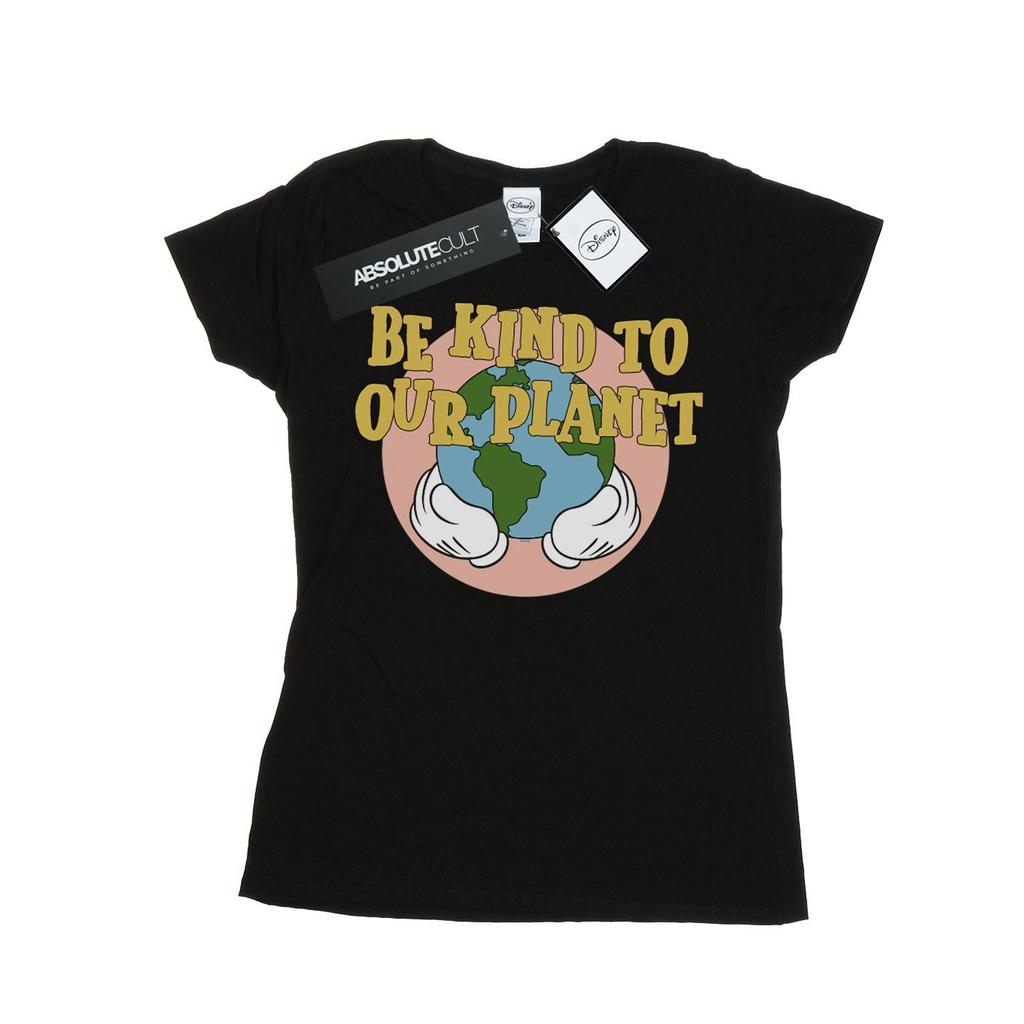 Disney Womens/Ladies Mickey Mouse Be Kind To Our Planet Cotton T-Shirt