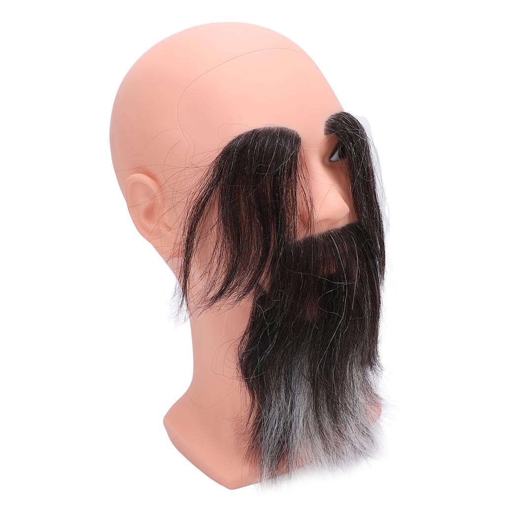 Голова манекена парикмахера с длинной бородой и бровями, многоразовая, из смолы и ПВХ, парикмахерская практика, лысая голова