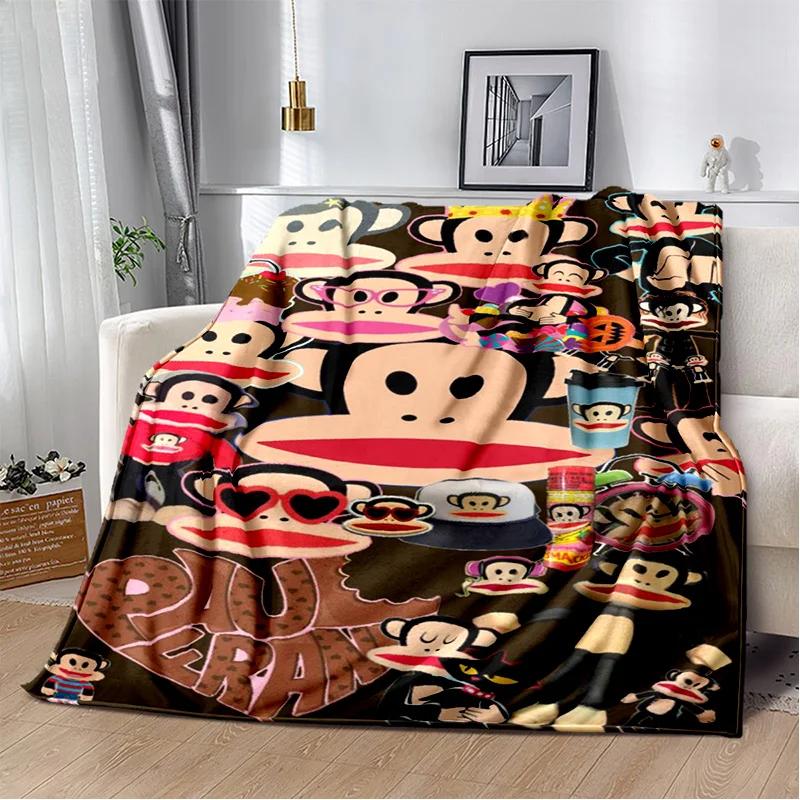 P-Paul Frank-k Фланелевое Портативное Одеяло для Детского Пикника в Гостиной Спальне Диване Кровати Идеальный Подарок на День Рождения