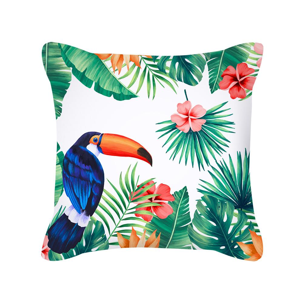 Новый дом Зеленое растение Тропическая наволочка без наполнителя Наволочка Подушка для поясницы Наволочка Мебельные принадлежности