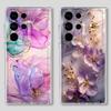 Чехол для телефона Samsung Galaxy S26 S21 S24 S23 Ultra S22 FE Note 20 Ultra 10 S20 Plus S25 Edge Цветок Мрамор