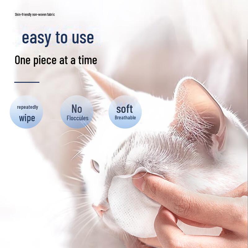 Pet Eye Wipes - Non-Woven Tear Stain and Dirt Remover for Cats and Dogs