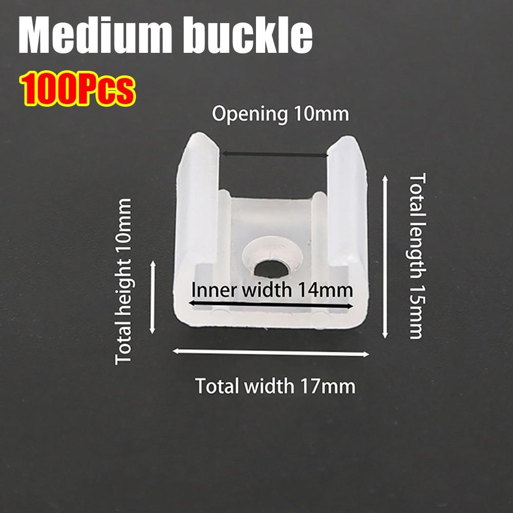 100Pcs 220V Flexible COB LED Strip Fixed Clips Plastic Lamp Holder Fitting Light Mounting Buckle 8-20mm 5050/5730/2835