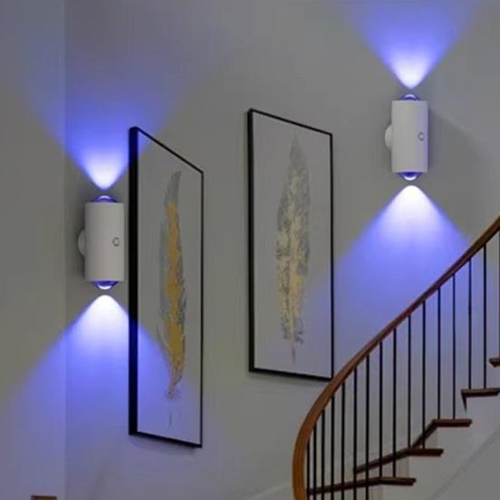 Умный ночник с датчиком движения, магнитный, с изменяемым цветом, прикроватная лампа, регулируемый светодиодный свет для спальни, гостиной