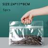 5 шт. Портативный прозрачный восьмисторонний герметичный пакет Zero Food Ziplock Bag Самоподдерживающийся сухой продукт Орехи Пластиковый герметичный