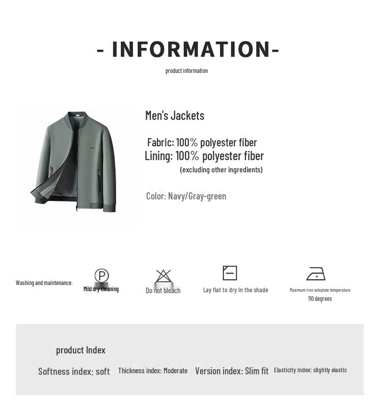 Hengyuanxiang Men's Stand-Collar Casual Jacket 118591