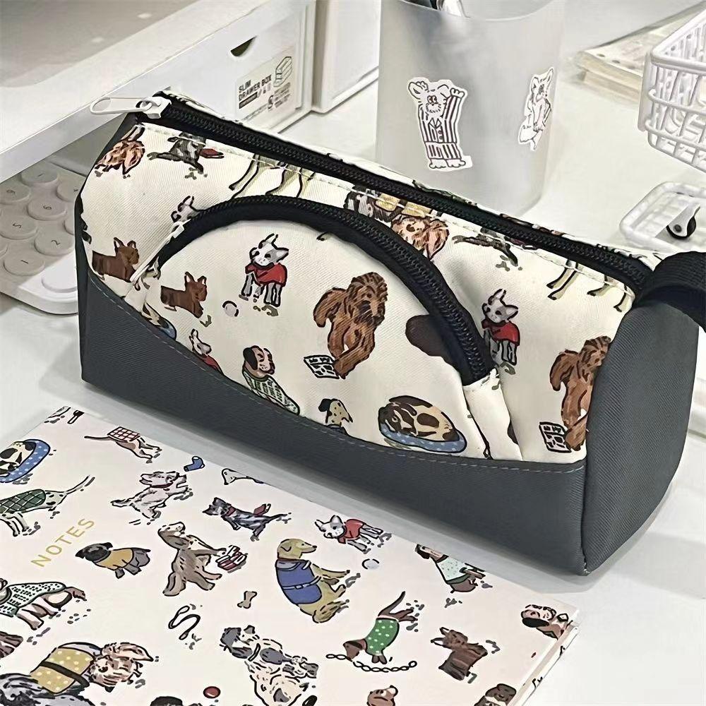 Storage Bag Pencil Case Cute Puppy Dog Pen Bag School Supplies Stationery Bag  Students Stationery