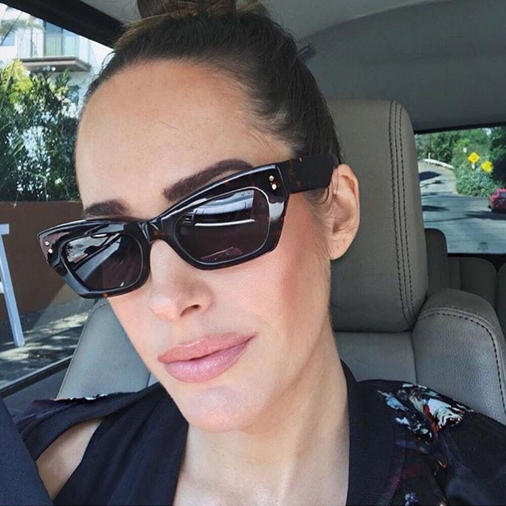 Ретро Винтажные солнцезащитные очки «кошачий глаз» унисекс, очки в стиле гранж, очки для рэпера