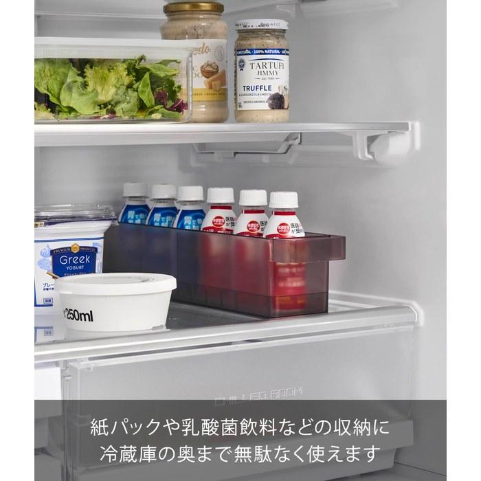 Yamazaki Refrigerator Storage Case S with Divider, Black, 37.5 x 7.5 x 8.2cm, Tower 1476