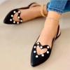 Fashion Women Plus Size British Love Heart Skeleton Flat Shoes Sexy Pointed Toe Rhinestones Slip On Flat Casual Shoes Zapatos Mujer