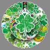 50 Four-leaf Clover Doodle Stickers Cartoon Lucky Plant Stickers DIY Skateboard Suitcase Stickers Waterproof