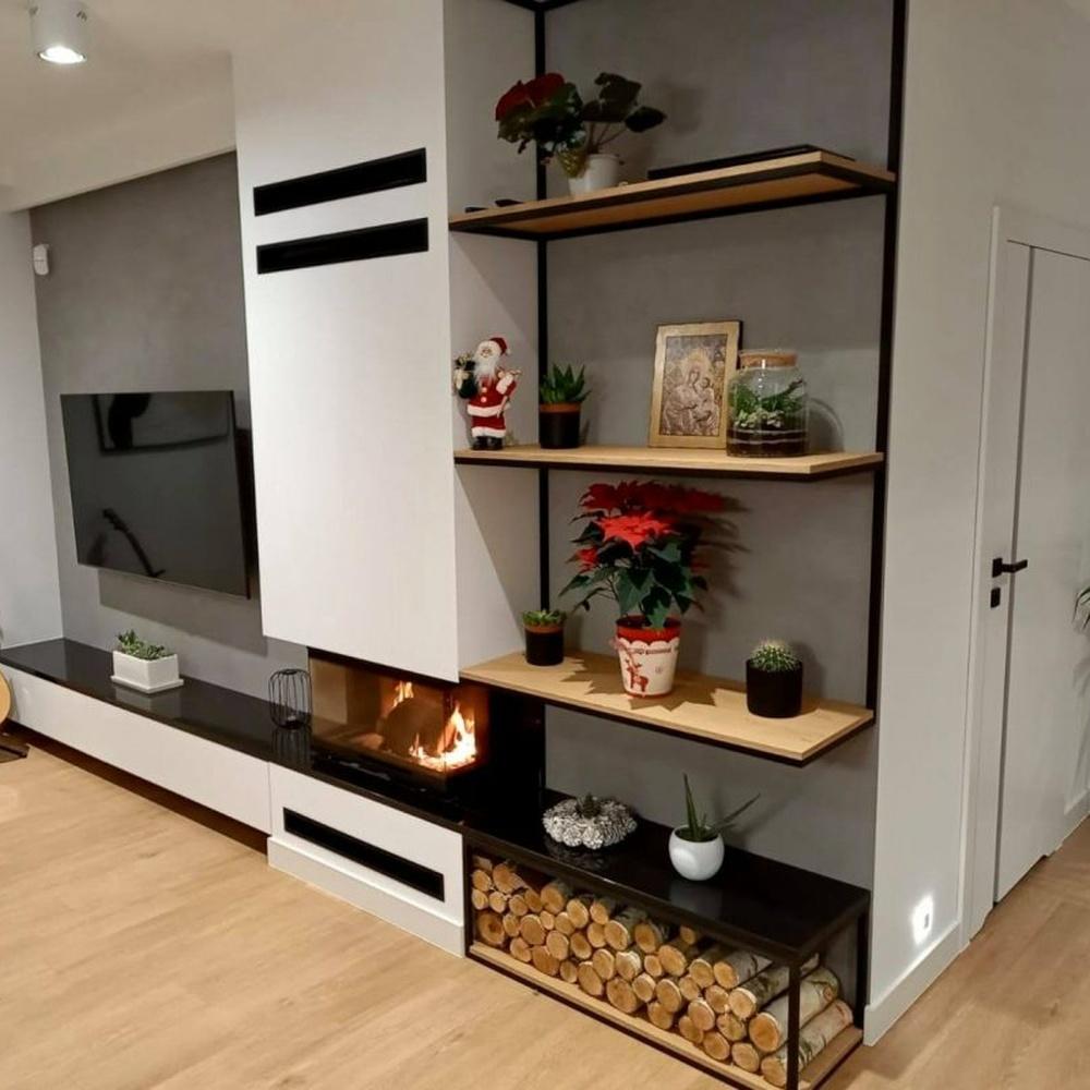 Steel fireplace KRATKI NBC 680/280 7 kW Ø 160 Lift-up self closing door