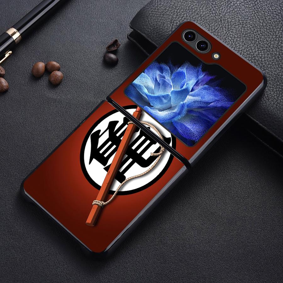 Чехол с логотипом Dragon Ball Goku для Samsung Galaxy Flip5 Flip6 Flip4 Z Flip 7 6 5 4 3 Flip7 FE Flip3 Задняя крышка телефона Funda