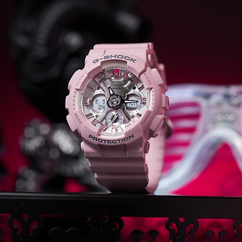 Casio Женские розовые часы GMA-S120NP-4APR