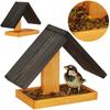 Maison de Nourriture pour Oiseaux - Springos - 31 x 13 x 22,5 cm - Bois Résistant aux Intempéries - Petit Oiseau
