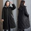Thickened Women's Mid-length Winter Cotton Padded Coat Women's Loose Over-the-knee Padded Jacket Large Size Warm Coat