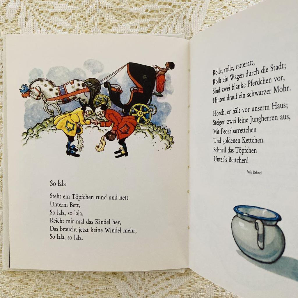 [USED] Foreign books, old books, German poetry picture books, soft illustrations by Erzeven Zwietor