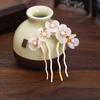 Hanfu Pearl For Girls Disk Hair Hair Accessories U Shaped Hairpin Flowers Hair Stick Hair Fork