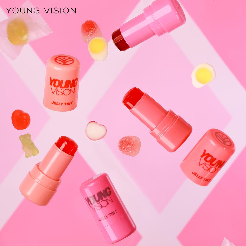 YOUNG VISION 4-цветный набор желейных румян Dye Lipstick Set Lip and Cheek Toning Blush Stick