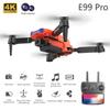 E99Pro Foldable RC Helicopter 4K 5G WiFi FPV with Dual HD Camera Aerial Photography Gift for Kids Adults