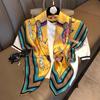 90cm *90cm Design Scarf Lady Shawl Printed Silk Felt Headscarf Scarf Lady Headscarf Square Scarf Lady Wrap Scarf 2021