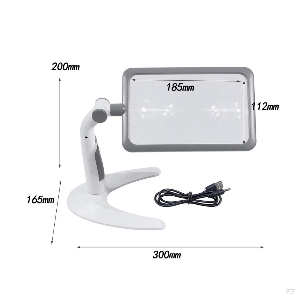 Увеличительное стекло с подсветкой для дома и работы, 5-кратное увеличение