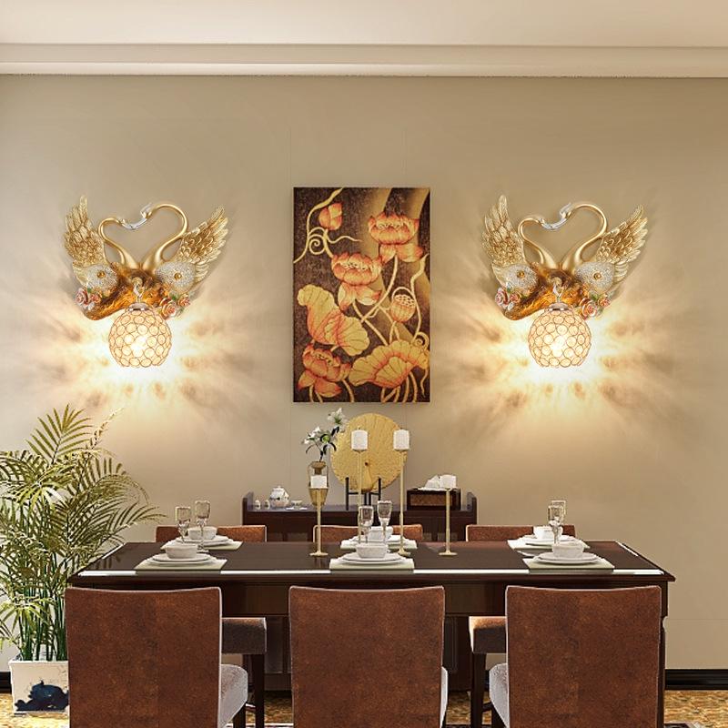 Настенные светильники из смолы, винтажные настенные бра, светильники для гостиной, спальни, домашний художественный декор