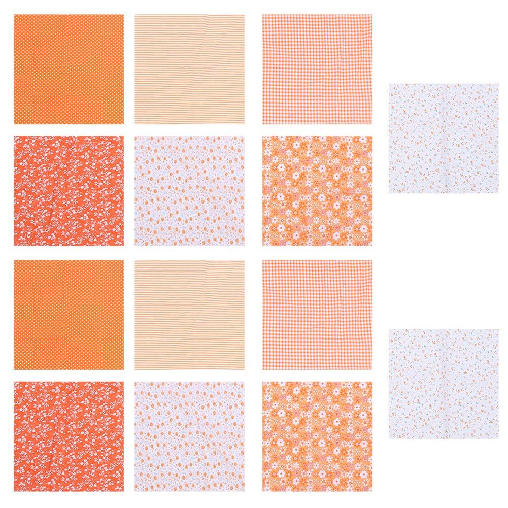 DIY Handcraft Floral Printed Cotton Cloth Sewing Craft Cloth Set Needlework Accessory 25x25cm