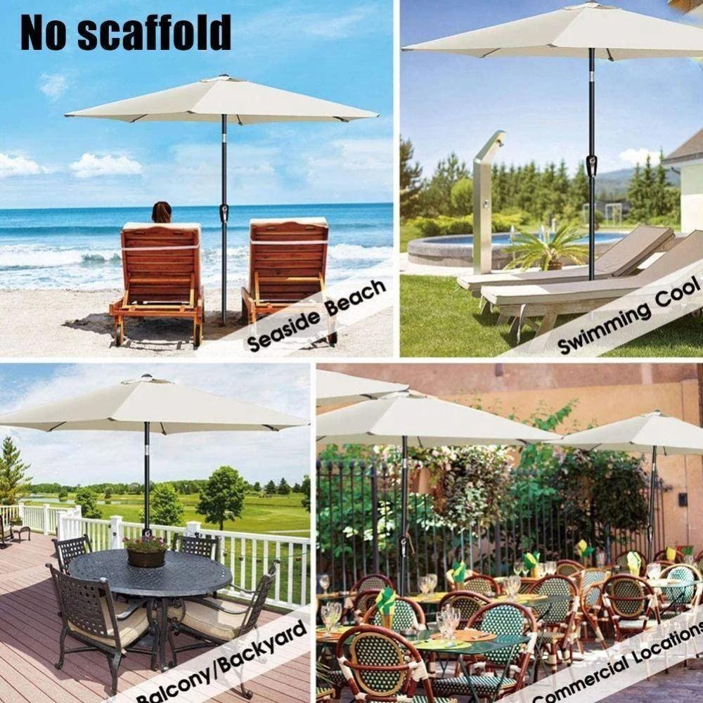 Shop Outdoor Round 2m 6 Arm Patio Sun Umbrella Parasol Canopy Replacement Cover Sunshade Umbrella