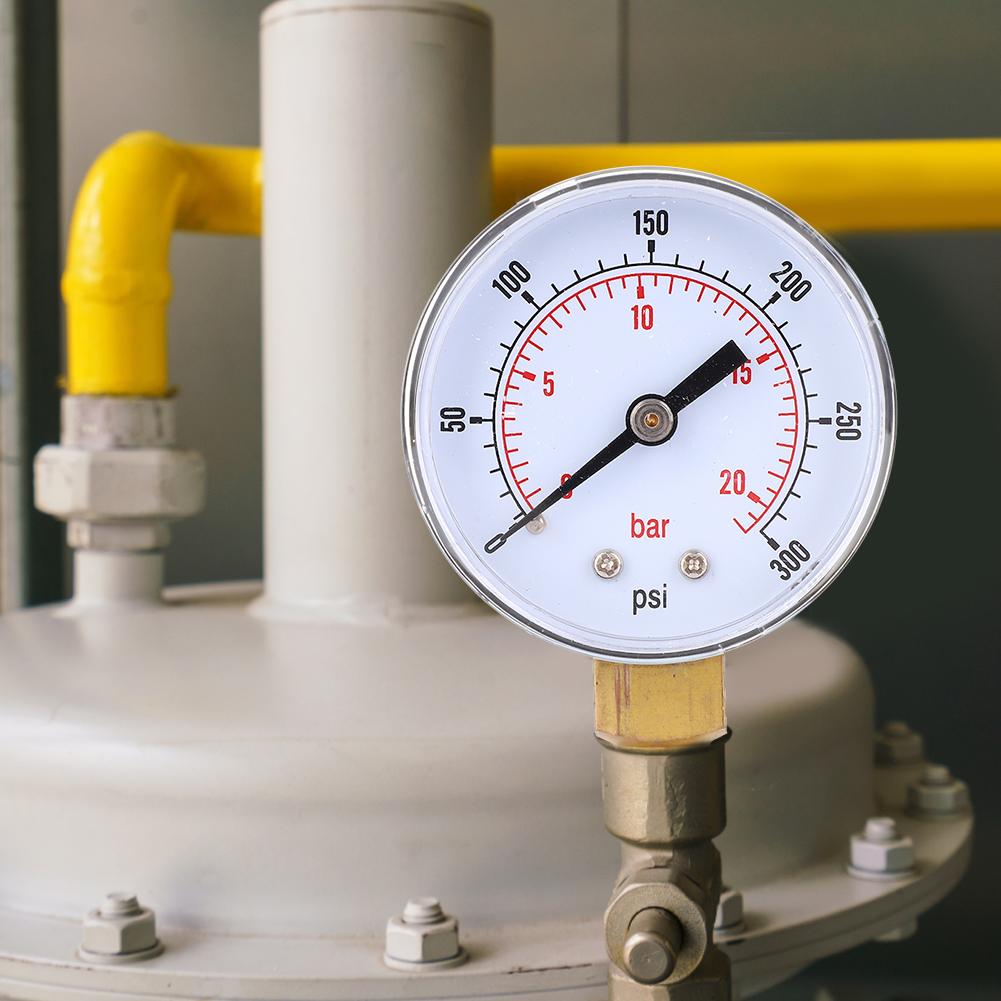 Манометр 50 мм циферблат 18 BSPT нижнее соединение для воздуха воды нефти газа (0300PSI 020Бар )