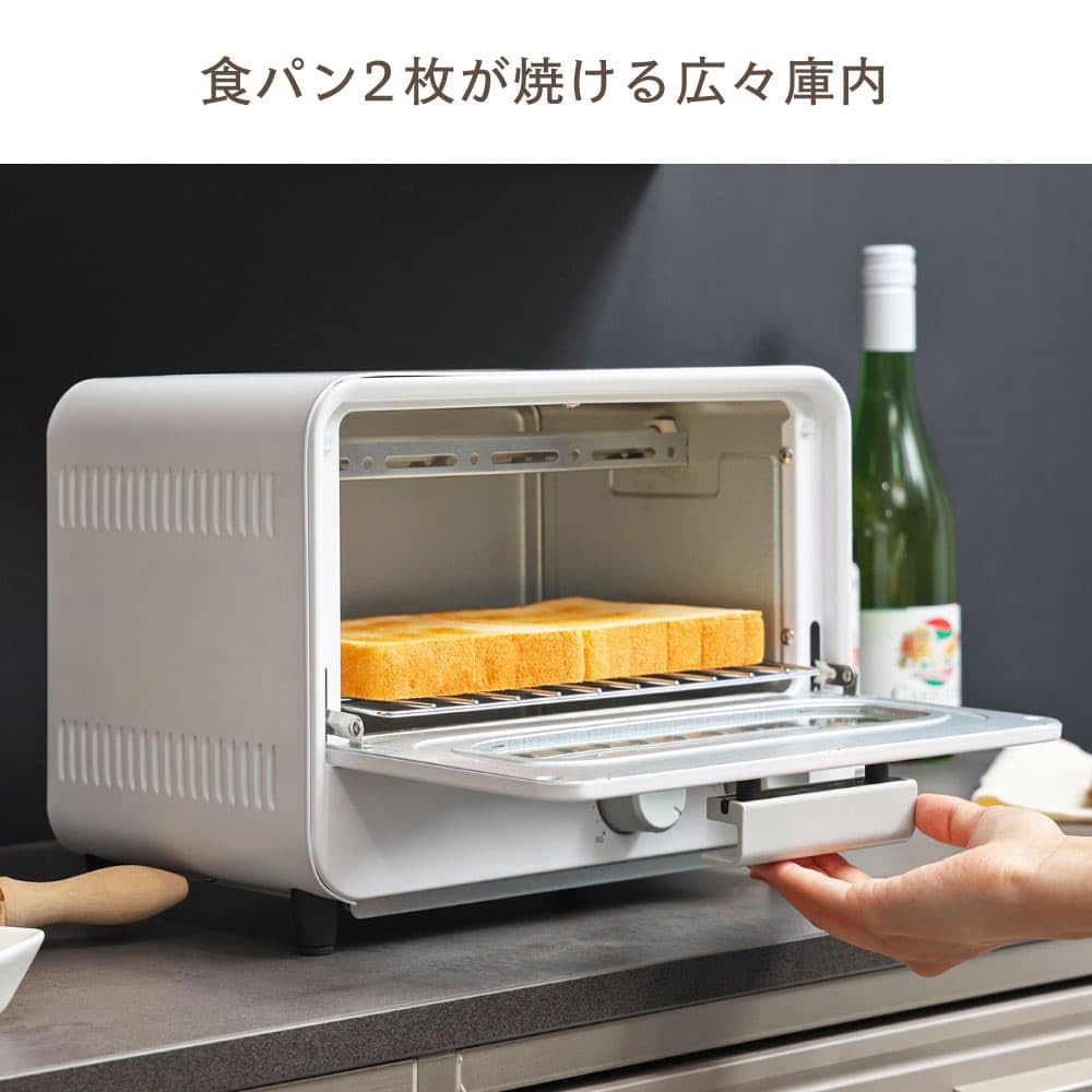MAXZEN Toaster Oven Toaster Oven Simple 2 Pieces Toast Bread Machine with Timer Includes Saucer and Bread Crumb Tray for Living Alone Easy to Clean