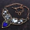 Blue Carved Bone Face Necklace Copper Wire Wrapped Gemstone Jewelry Adjustable Chain Necklace White Buffalo Turquoise And Moonstone Necklace