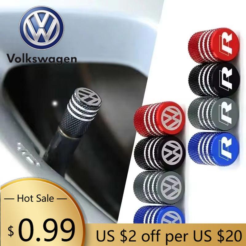 Для VOLKSWAGEN VW 4 шт. Автомобильный Логотип Колпачки Клапанов Штоков Колес и Шин Воздушные Колпачки для Volkswagen Rline Golf GTI Bora Passat Jetta Beetle Tig