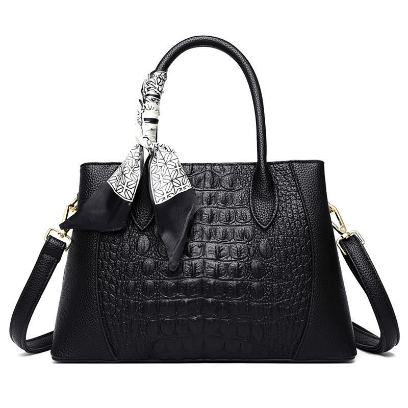 Женская простая сумка через плечо из крокодиловой кожи, большая вместительная дорожная сумка, женская сумка-мессенджер, роскошные модные сумки-тоуты