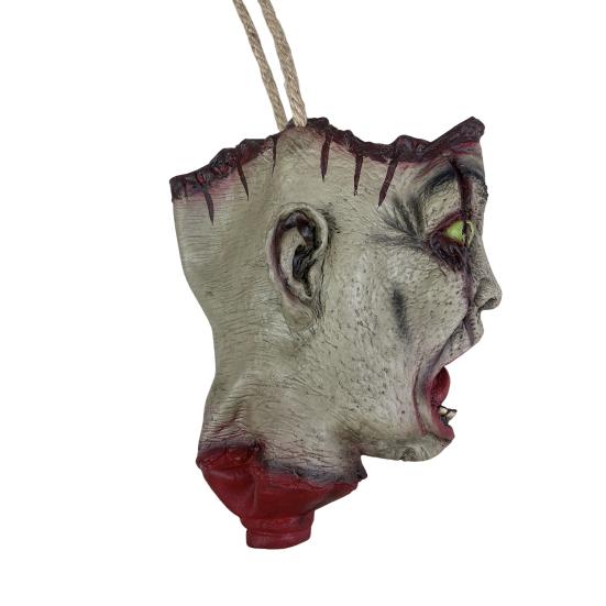 Жуткое ведро для конфет на Хэллоуин, сумочка в виде головы зомби, жуткое ведерко для конфет на Хэллоуин, для вечеринки, украшения дома с привидениями