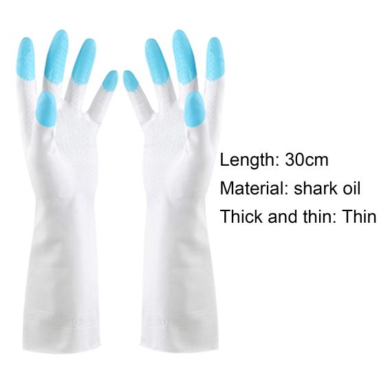 1 Pair Gloves Reusable Protective PVC Kitchen Cooking Cleaning Safety Gloves for Cleaning