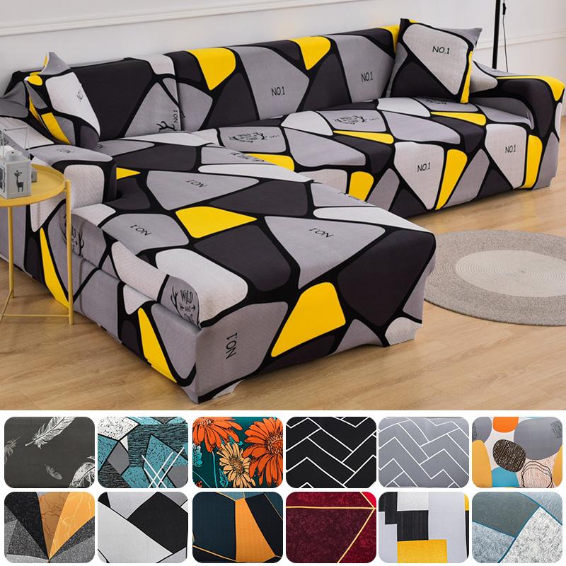 Эластичные чехлы на диван для гостиной, спандекс, шезлонг, угловой чехол для кресла, подушка, диванная мебель, чехлы 190-230 см