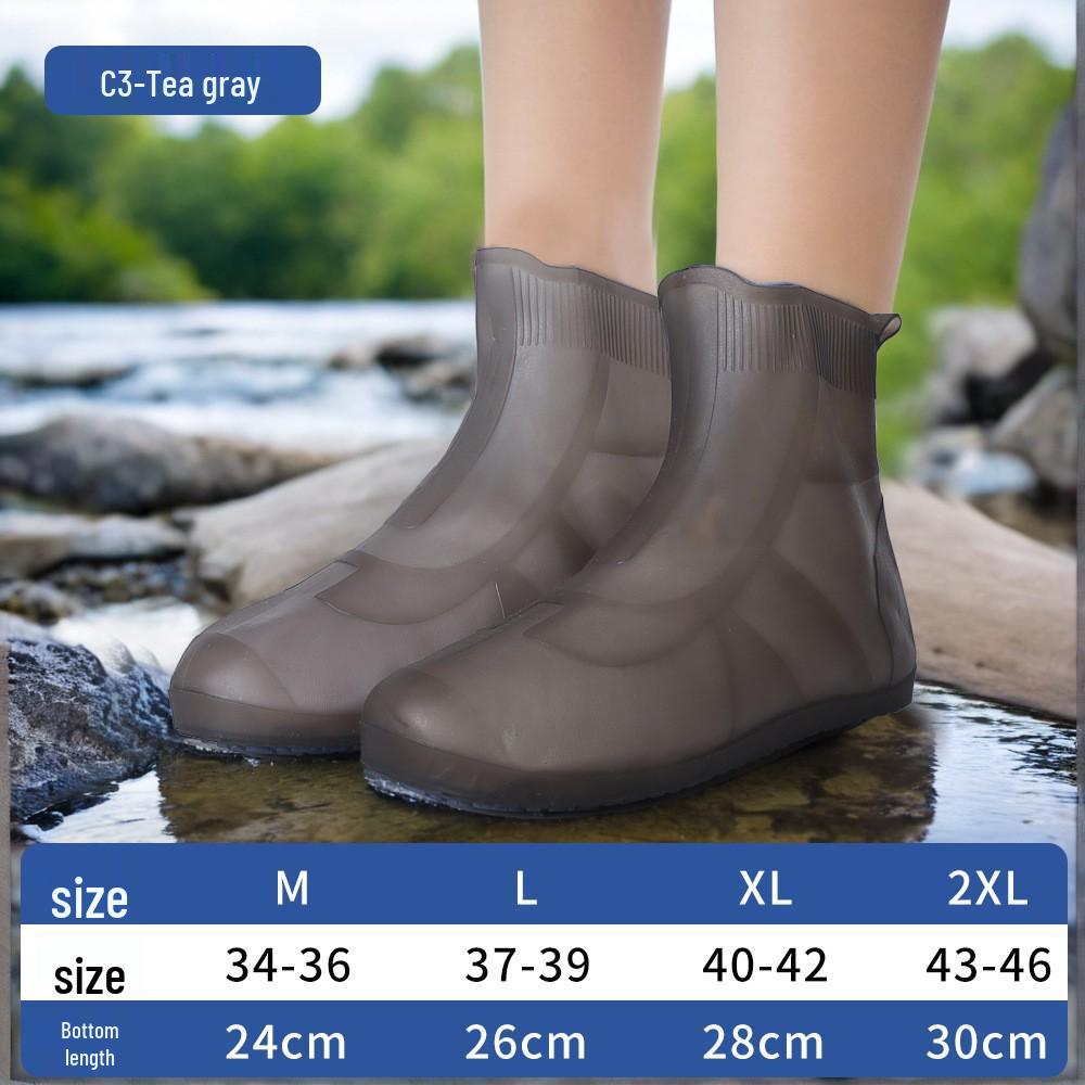 Non-Slip Waterproof Silicone Shoe Covers: Wear-Resistant, Rainproof, Sandproof for Outdoor Use - Unisex