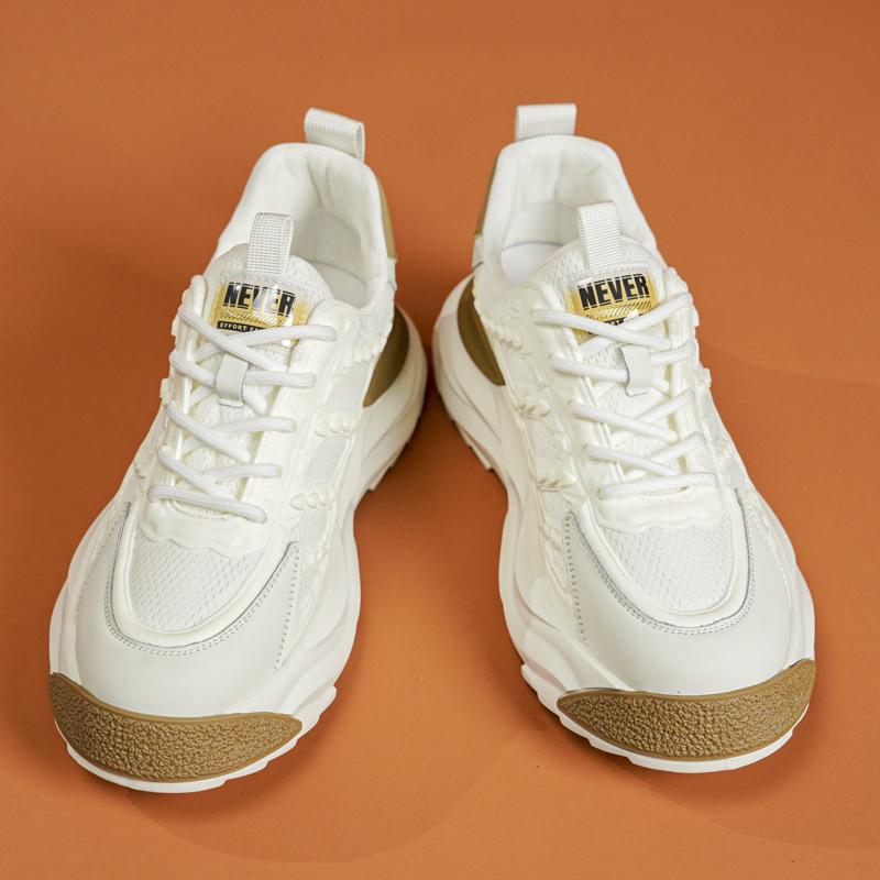 Трендовая спортивная обувь, мужские удобные дышащие кроссовки на платформе с сеткой, модные повседневные прогулочные кроссовки 2024 года, мужская летняя новинка