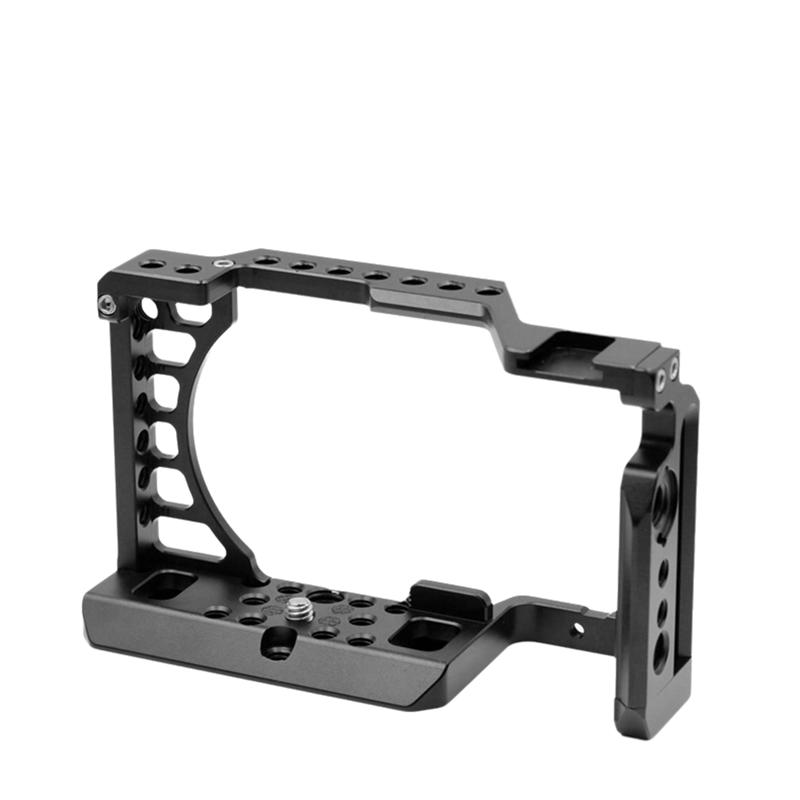 N91R-Aluminum Alloy Camera Cage Rig With Cold Shoe Mount For Sony A6000/A6300/A6400/A6500 Cameras