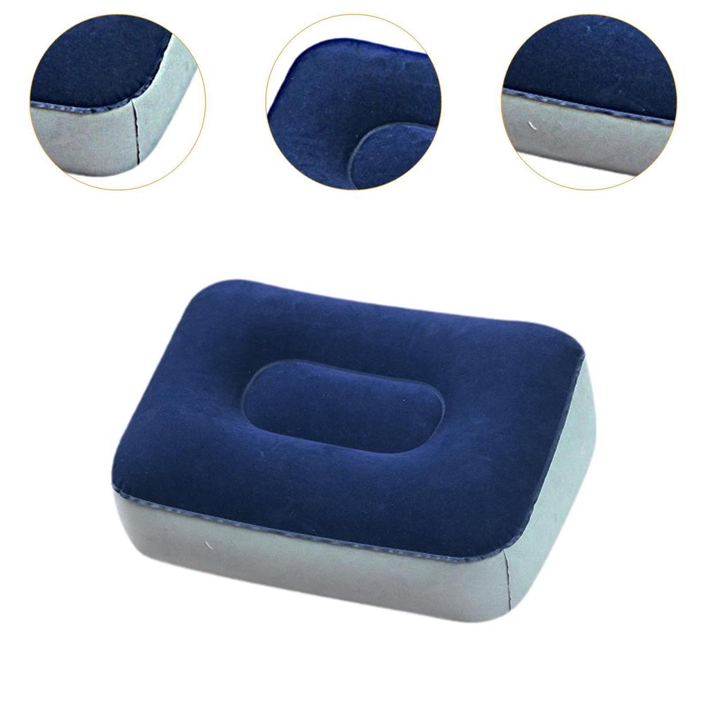 Inflatable Foot Pillow Soft Comfort Footrest Pad for Plane Sofa Under Desk
