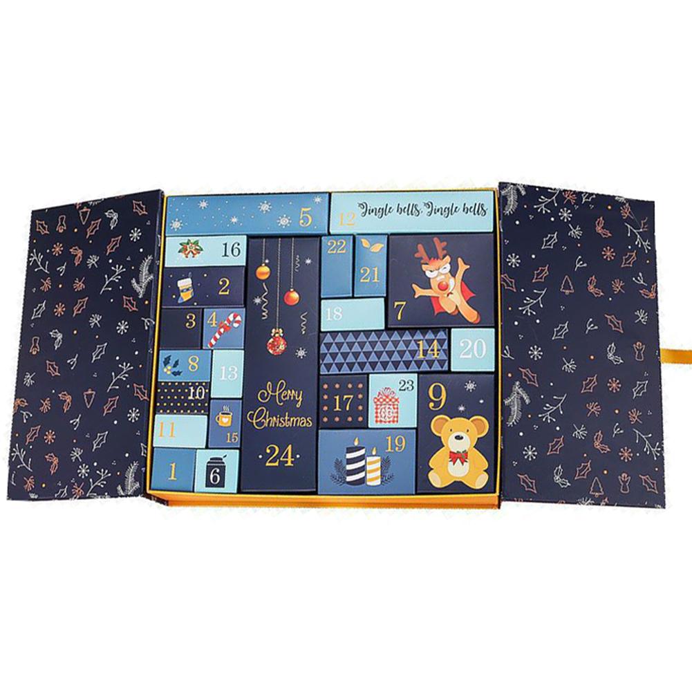 Рождественский заполняемый адвент-календарь, милый многоразовый пустой адвент-календарь, креативный адвент-календарь, пустые подарочные коробки для рождественских подарков