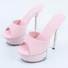 Women's Shoes Spring Clear Heels Sexy Sandals Slipper Girls Shoe for Party Club 14cm Heel 4cm Platform LFD-B3654