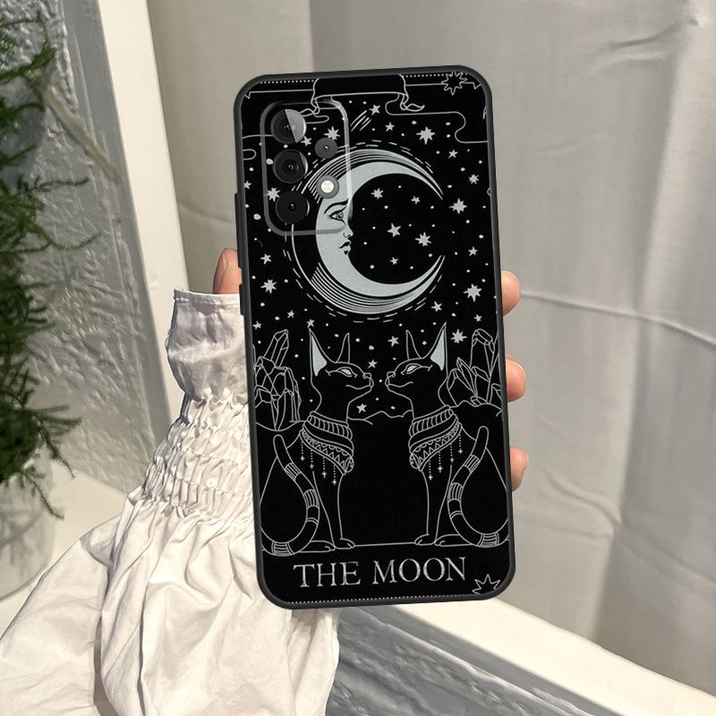 Чехол Moon Tarot Witch Cat для Samsung Galaxy A52S A06 A16 A26 A36 A56 A55 A35 A15 A53 A32 A33 A13 A14 A34 A54 A17