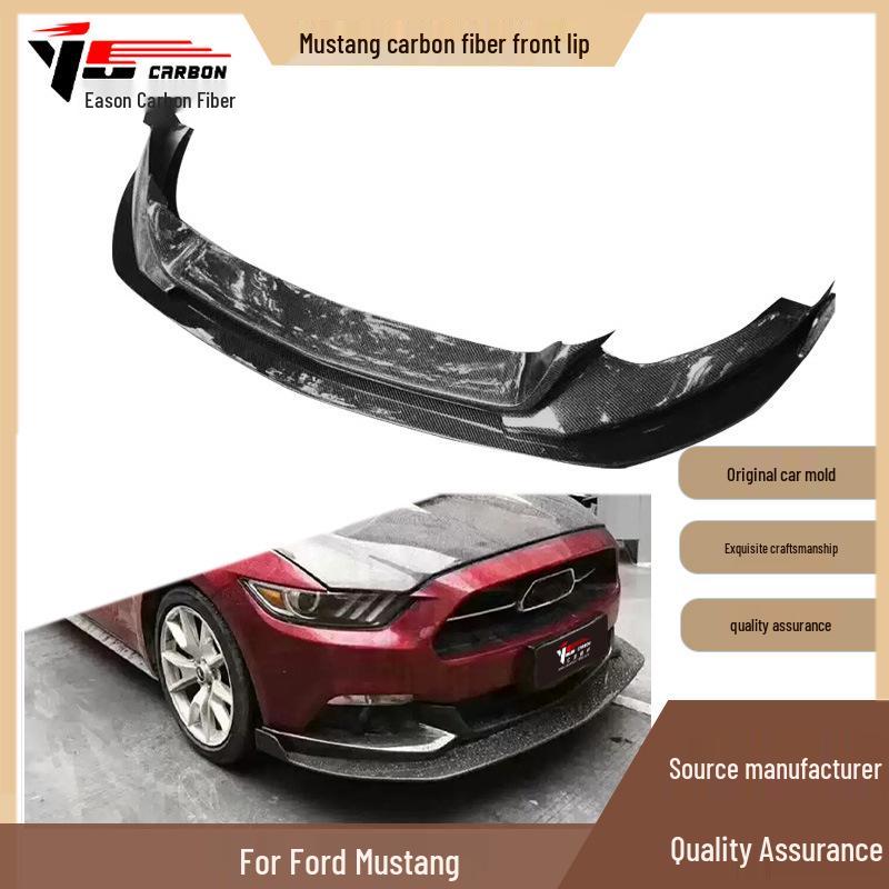Carbon Fiber Front Lip Splitter Spoiler for 2015-2022 Ford Mustang