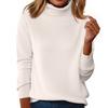 Women's Slim Fit Temperament Wool Long Sleeve Seamless Turtleneck Sweater