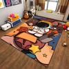 Astronaut Doodle Style Rug with Colorful Background Suitable for use as an anti-slip game mat for living room and bedroom sofas